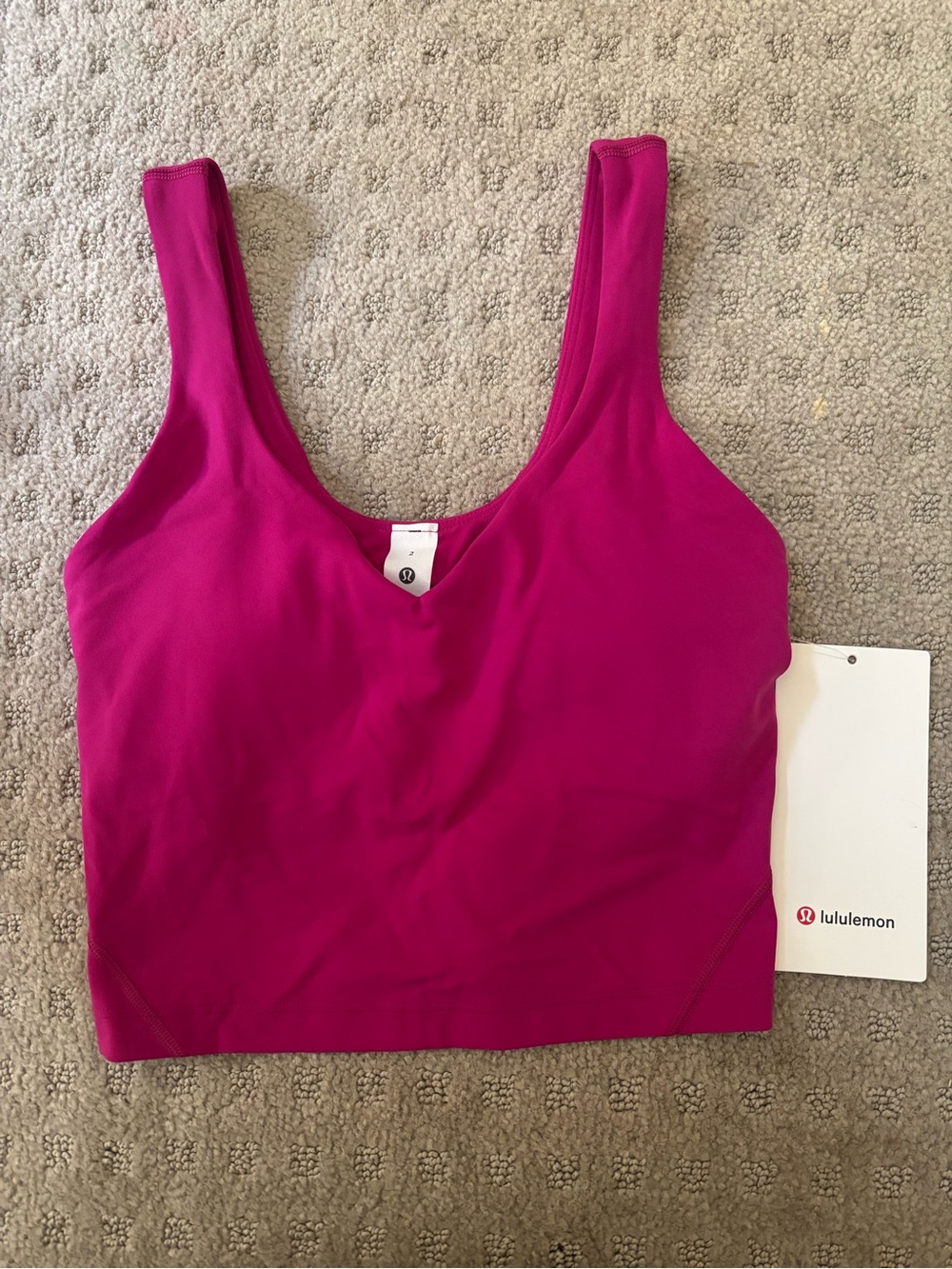 lululemon athletica Fuchsia Scoop Neck Cropped Sports Tank
